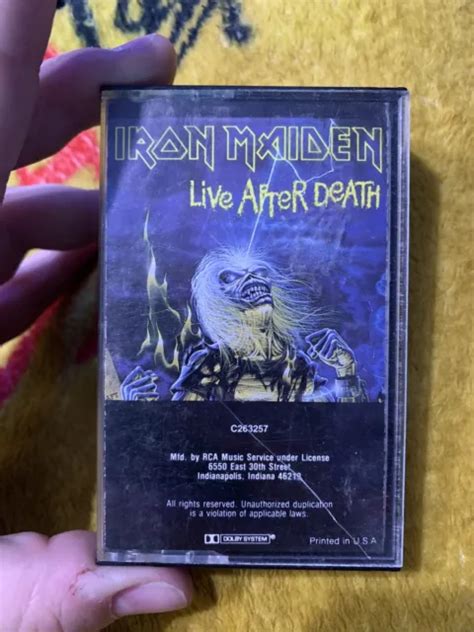 Iron Maiden Life After Death Cassette Tape 1985 Capitol Records