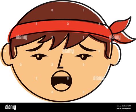 Cartoon Face Chinese Man Talking Unhappy Stock Vector Image And Art Alamy