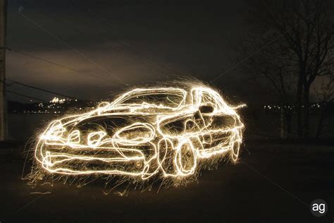 Sparks Car Car Lights Long Exposure Long Exposure