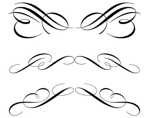 Calligraphy Flourish Vector Clipart Best