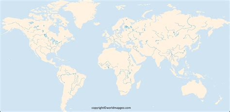 World River Map Pdf In Blank Outline Printable And Labeled