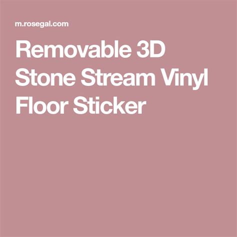 Removable 3d Stone Stream Vinyl Floor Sticker Floor Stickers Vinyl