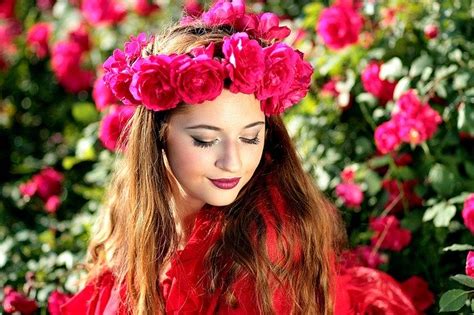 Girl Roses Red · Free Photo On Pixabay