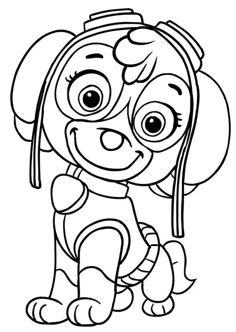 Paw Patrol Coloring Page Skye Coloring Home