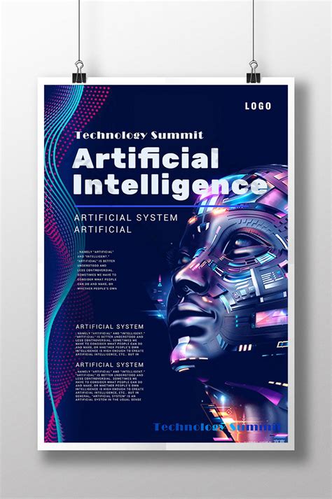 Blue Artificial Intelligence Poster Psd Free Download Pikbest
