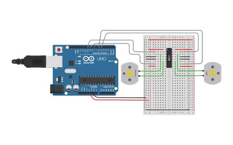 Circuit Design Copy Of Control Two Dc Motors Using Arduino And L293d