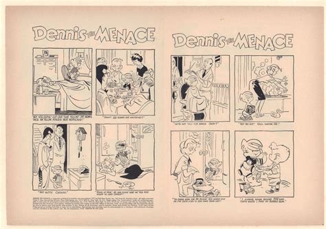 Dennis The Menace 24 Unused Comic Book Cover Pipe Washing Grade 90