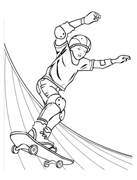 Dessin Skateboard Planche Roulette Transport Colorier