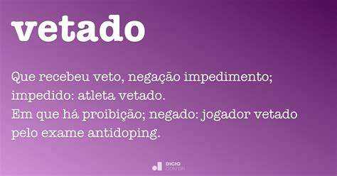 Vetado Dicionário Online de Português