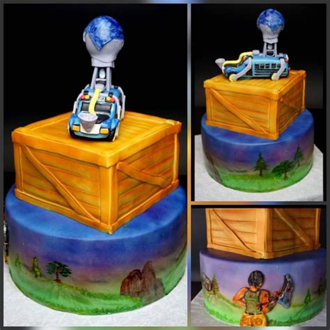 Fortnite truck/battle royale cake i made. Fortnite Battle Royale #birthdaycake #airbrushedcake # ...