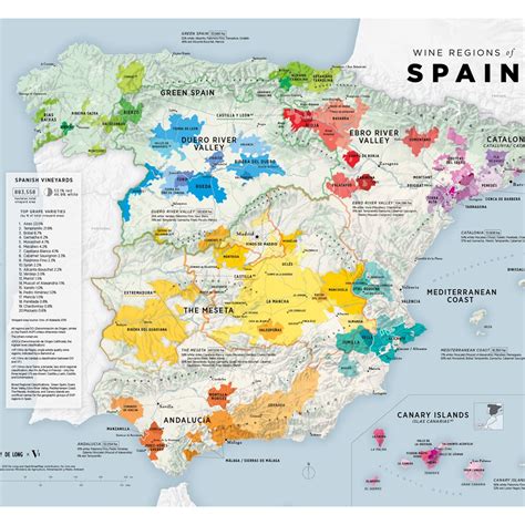 De Longs Vinoone Series Wine Map Of Spain Wine Educationwine