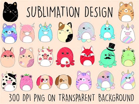 23 Squishmallows Png Clipart Images On Transparent Background Etsy