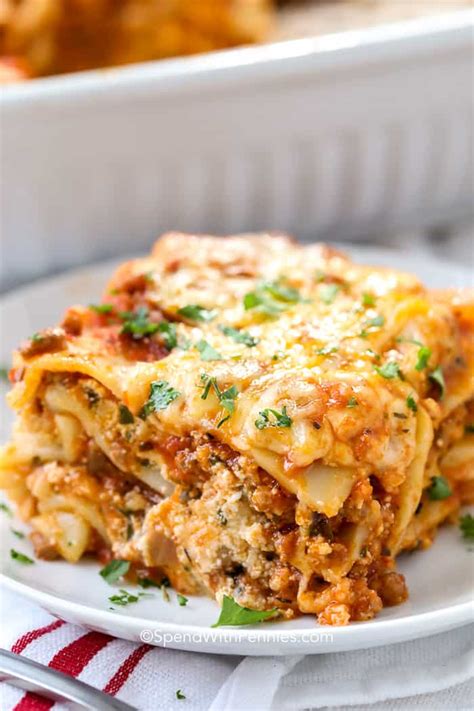 Easy Homemade Lasagna Classic Dinner Spend With Pennies