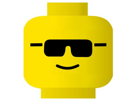Lego Man Head With Shades Lego Faces Lego Head Lego Themed Party