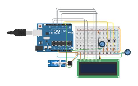 Circuit Design Servomotor Tinkercad