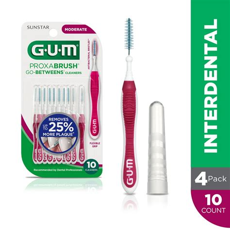 Gum Proxabrush Go Betweens Interdental Brushes Moderate 10 Count