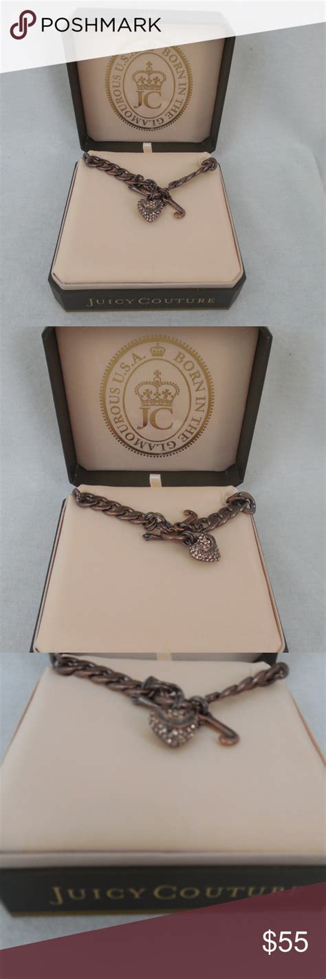 Nib Juicy Couture Pave Rose Gold Starter Necklace Juicy Couture
