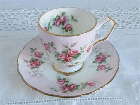 Vintage Aynsley Demitasse Footed Cup And Saucer Pink Roses Made In England C 1960 Pink And