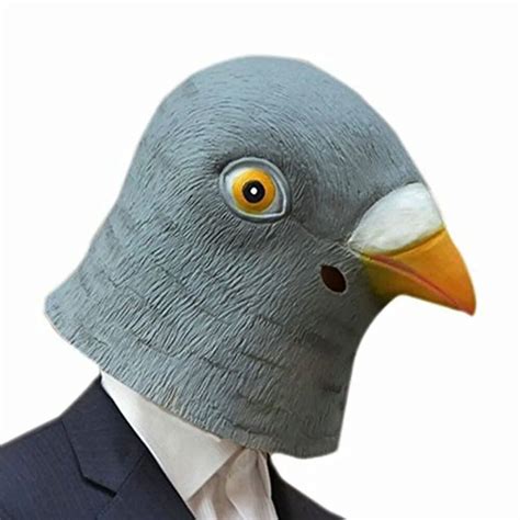 Halloween Pigeon Mask Latex Giant Bird Head Cosplay Costume Theater