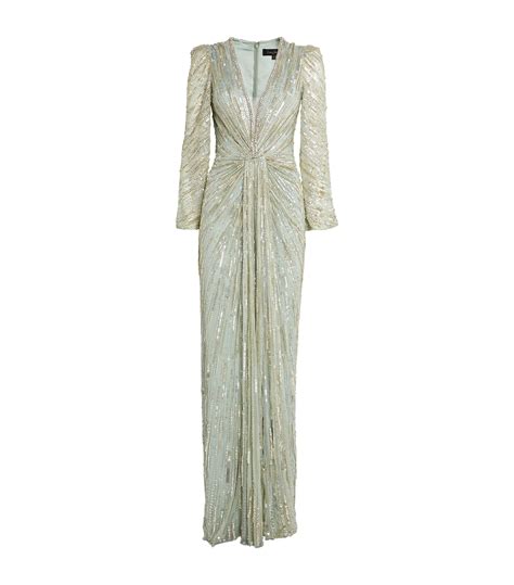 Womens Jenny Packham Multi Sequin Embellished Darcy Gown Harrods UK
