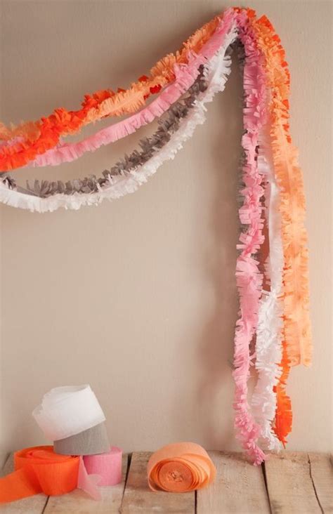Festive Fringe Crepe Paper Streamer Ideas Paper Party Decorations