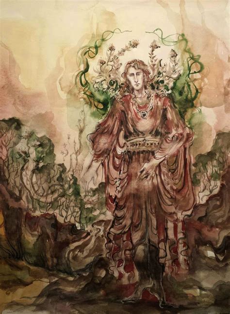 The Last Druid Original Watercolor Painting Celtic Pagan Ancient Ritual