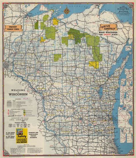 Official Wisconsin Highway Map Map Or Atlas Wisconsin Historical