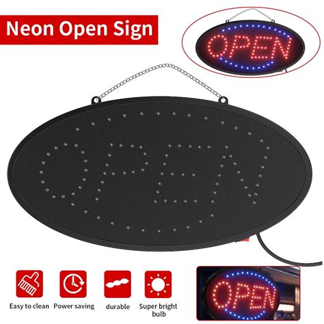 Ultima Led Neon Open Sign For Businesslighted Sign Open With Flashing