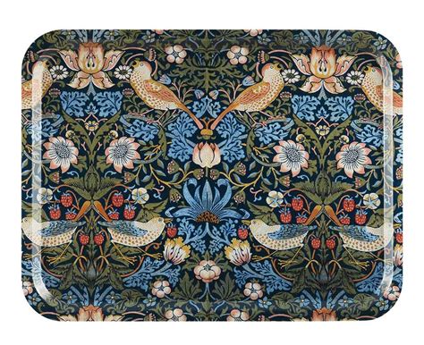 William morris artworks in glass are widely admired by artists, sought by collectors, and praised by critics. Bricka 43 x 33 cm - William Morris, Strawberry thief