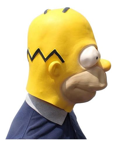 Máscara Homer Simpson Cosplay Adulto Látex Frete Grátis