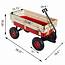 Clearance Wood Wagon Utility Cart With Air Tires Wheels Outdoor Beach 