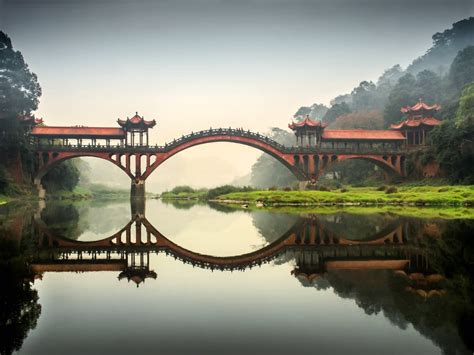 Wallpaper Landscape China Lake Water Nature Reflection Sky