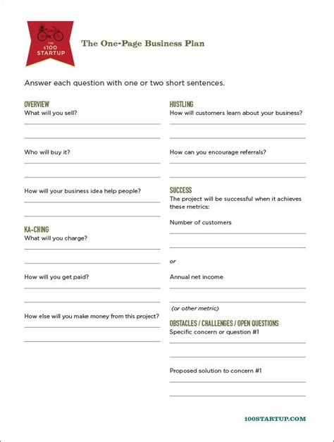 Will you rely on word of mouth? One-Page Business Plan Template - 15+ Free Word, PDF ...