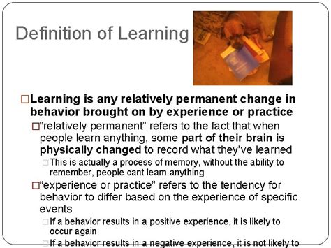 Learning Chapter 5 Definition Of Learning Learning Is