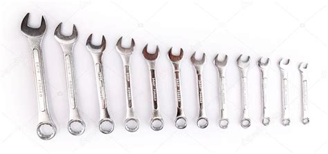 Set Of Wrenches On White Stock Photo By ©belchonock 91270992