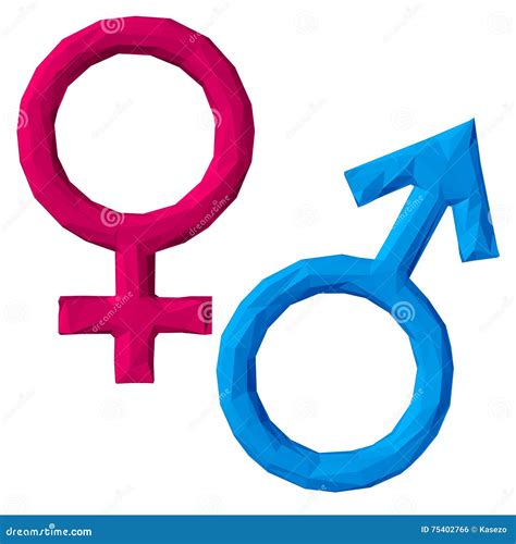 símbolos poligonales varón y hembra stock de ilustración ilustración de lesbiana sexo 75402766