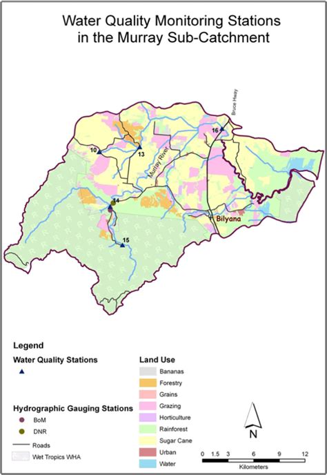 Water Quality Sampling Station Locations In The Murray Subcatchment