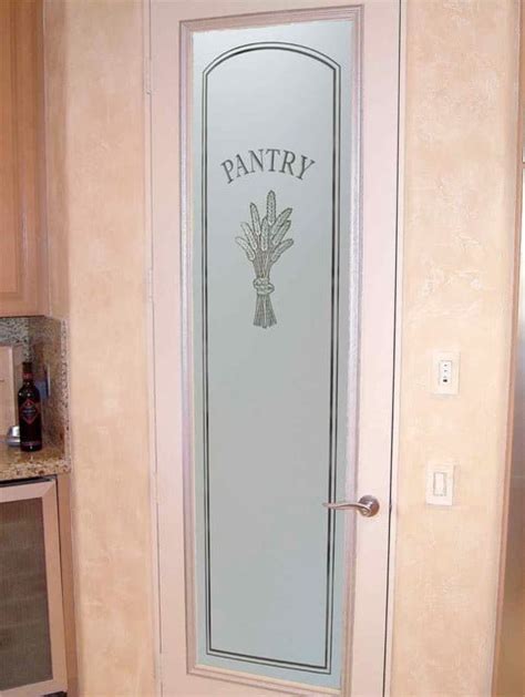 Pantry Door With Half Frosted Glass Glass Designs