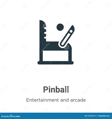 Pinball Vector Icon On White Background Flat Vector Pinball Icon
