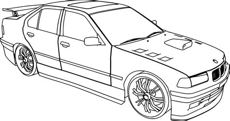 Kies een gave kleurplaat van een van de auto's die we op deze pagina voor je verzameld hebben. Kleurplaat Auto Bmw