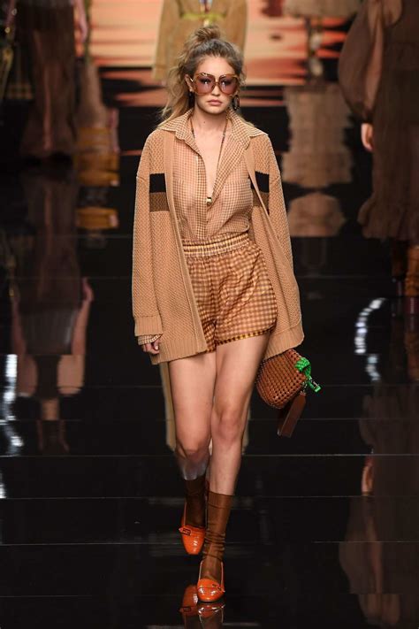 Gigi Hadid Walks The Runway At The Fendi Show During The Milan Fashion