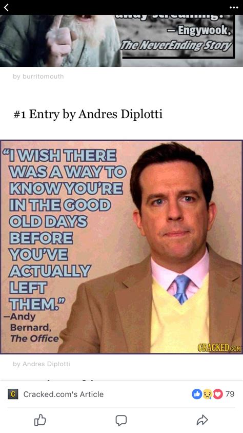 Pin By Kristen Nillion On Quote The Good Old Days Andy Bernard Olds