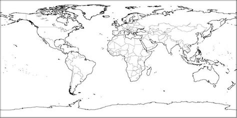 Контурная Карта Мира С Границами