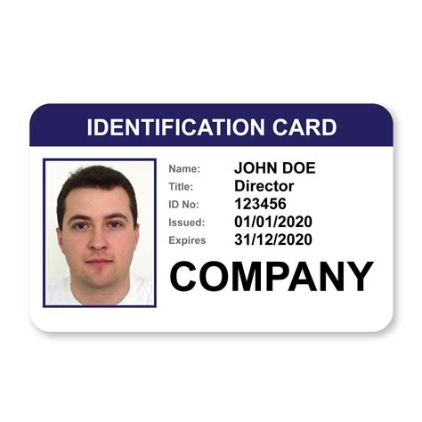 Personalised Id Plastic Cards Template 1