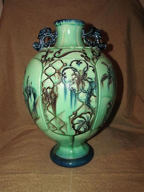Antique Arts & Crafts Period Japanese Art Pottery Vase Awaji | eBay