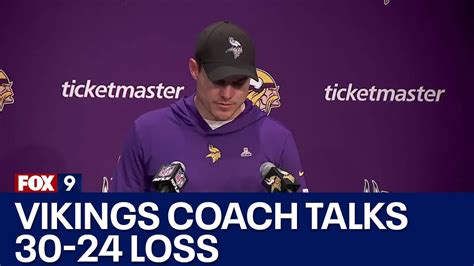 Vikings Coach Talks 30 24 Loss To Lions Youtube
