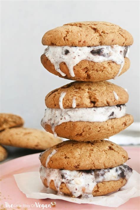 Quick And Easy Ice Cream Sandwich Cookie Recipe The Little Blog Of Vegan