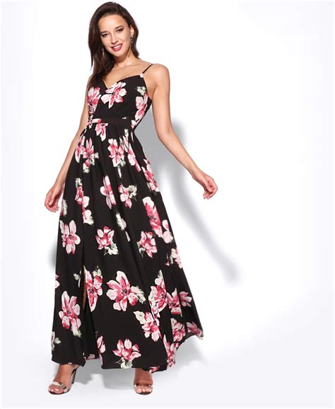 Midi Dresses Front Split Floral Maxi Dress Krisp