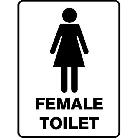 Bathroom Female Toilet Sign All Trades Safety And Workwear Supplies