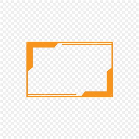Stream Overlay Vector Art Png Simple Border Orange Facecam Or Webcam